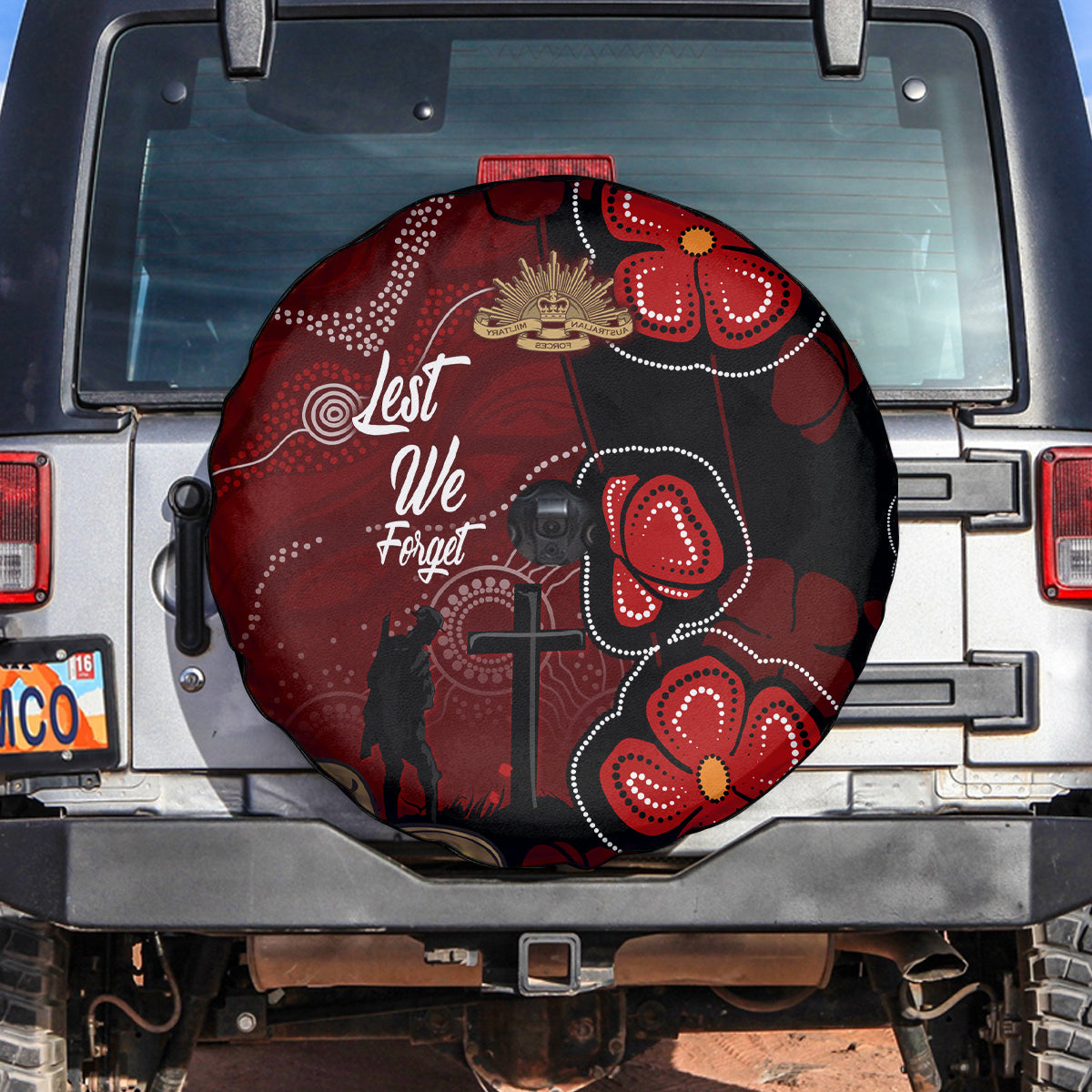 ANZAC Aboriginal Australia Spare Tire Cover For the Fallen