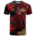 ANZAC Aboriginal Australia T Shirt For the Fallen