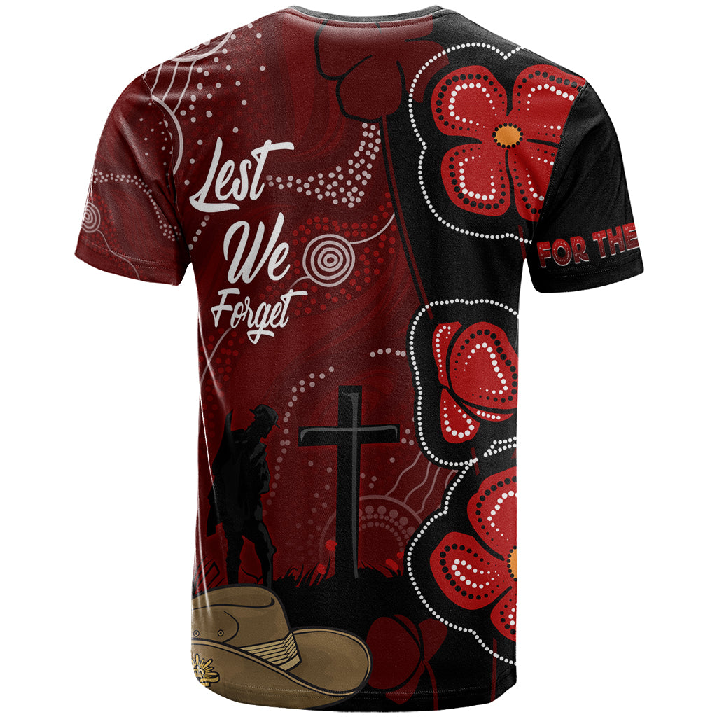 ANZAC Aboriginal Australia T Shirt For the Fallen