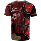 ANZAC Aboriginal Australia T Shirt For the Fallen