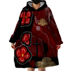 ANZAC Aboriginal Australia Wearable Blanket Hoodie For the Fallen