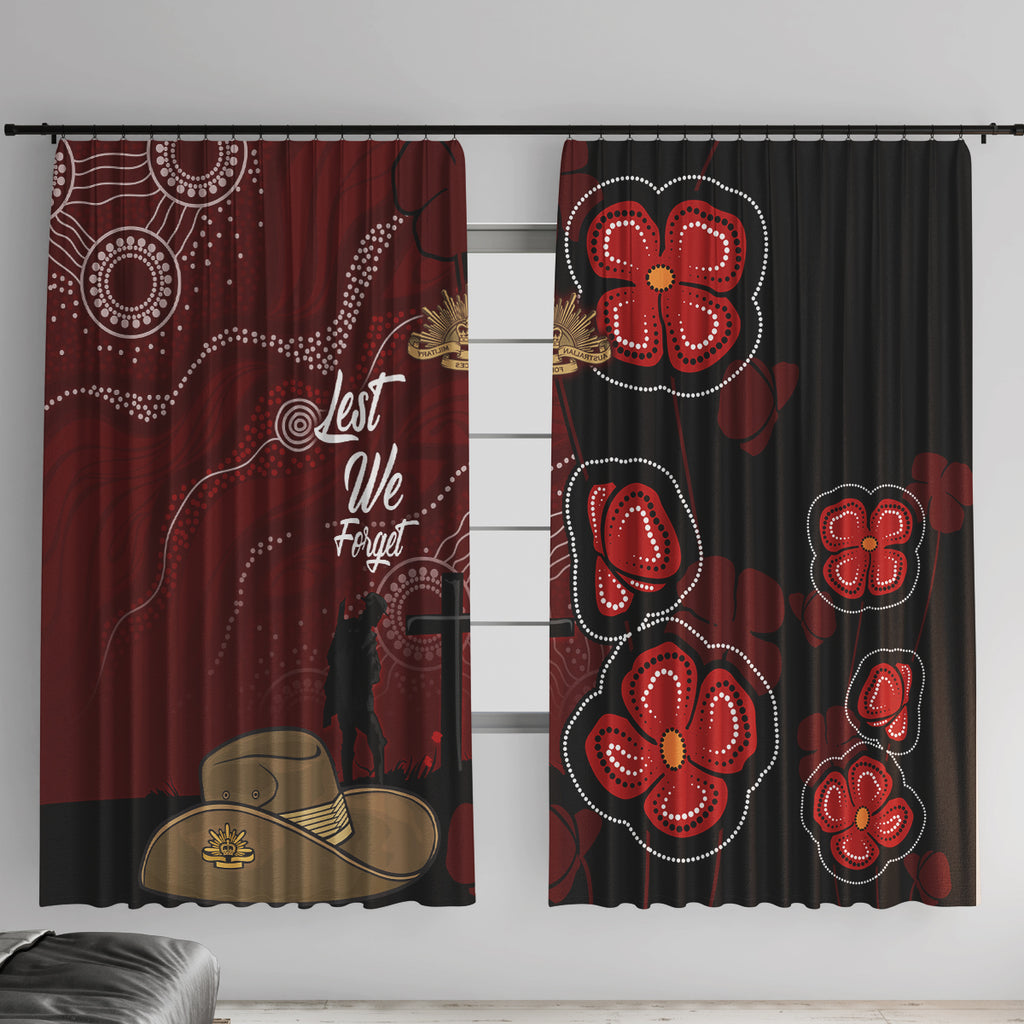 ANZAC Aboriginal Australia Window Curtain For the Fallen