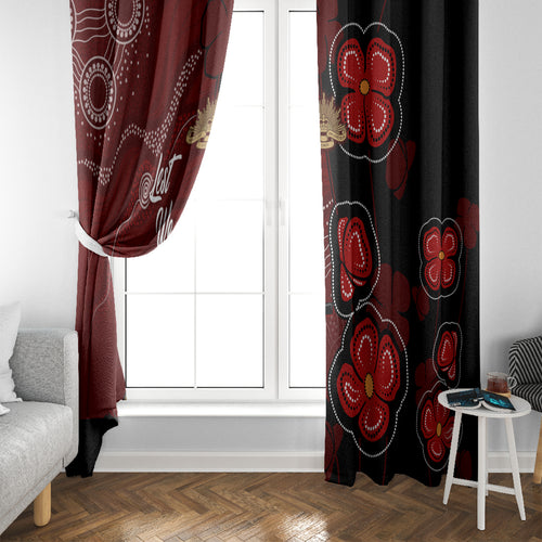 ANZAC Aboriginal Australia Window Curtain For the Fallen