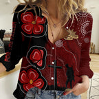 ANZAC Aboriginal Australia Women Casual Shirt For the Fallen