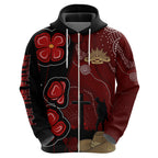 ANZAC Aboriginal Australia Zip Hoodie For the Fallen
