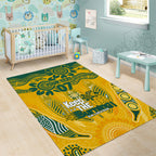 Custom Socceroos NAIDOC Week 2024 Area Rug Indigenous Burning Fire National Colors