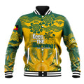 Custom Socceroos NAIDOC Week 2024 Baseball Jacket Indigenous Burning Fire National Colors
