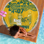 Custom Socceroos NAIDOC Week 2024 Beach Blanket Indigenous Burning Fire National Colors