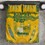 Custom Socceroos NAIDOC Week 2024 Bedding Set Indigenous Burning Fire National Colors