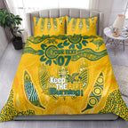 Custom Socceroos NAIDOC Week 2024 Bedding Set Indigenous Burning Fire National Colors