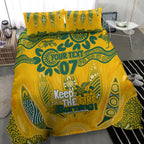 Custom Socceroos NAIDOC Week 2024 Bedding Set Indigenous Burning Fire National Colors