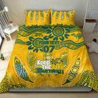 Custom Socceroos NAIDOC Week 2024 Bedding Set Indigenous Burning Fire National Colors