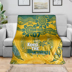Custom Socceroos NAIDOC Week 2024 Blanket Indigenous Burning Fire National Colors