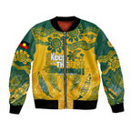 Custom Socceroos NAIDOC Week 2024 Bomber Jacket Indigenous Burning Fire National Colors