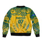 Custom Socceroos NAIDOC Week 2024 Bomber Jacket Indigenous Burning Fire National Colors