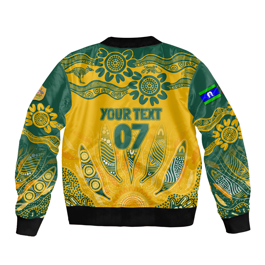 Custom Socceroos NAIDOC Week 2024 Bomber Jacket Indigenous Burning Fire National Colors