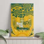 Custom Socceroos NAIDOC Week 2024 Canvas Wall Art Indigenous Burning Fire National Colors