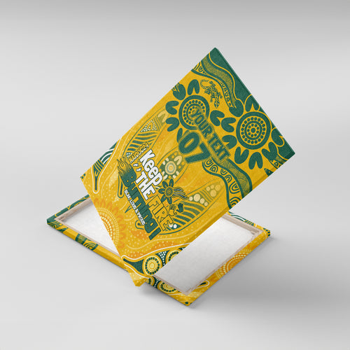 Custom Socceroos NAIDOC Week 2024 Canvas Wall Art Indigenous Burning Fire National Colors