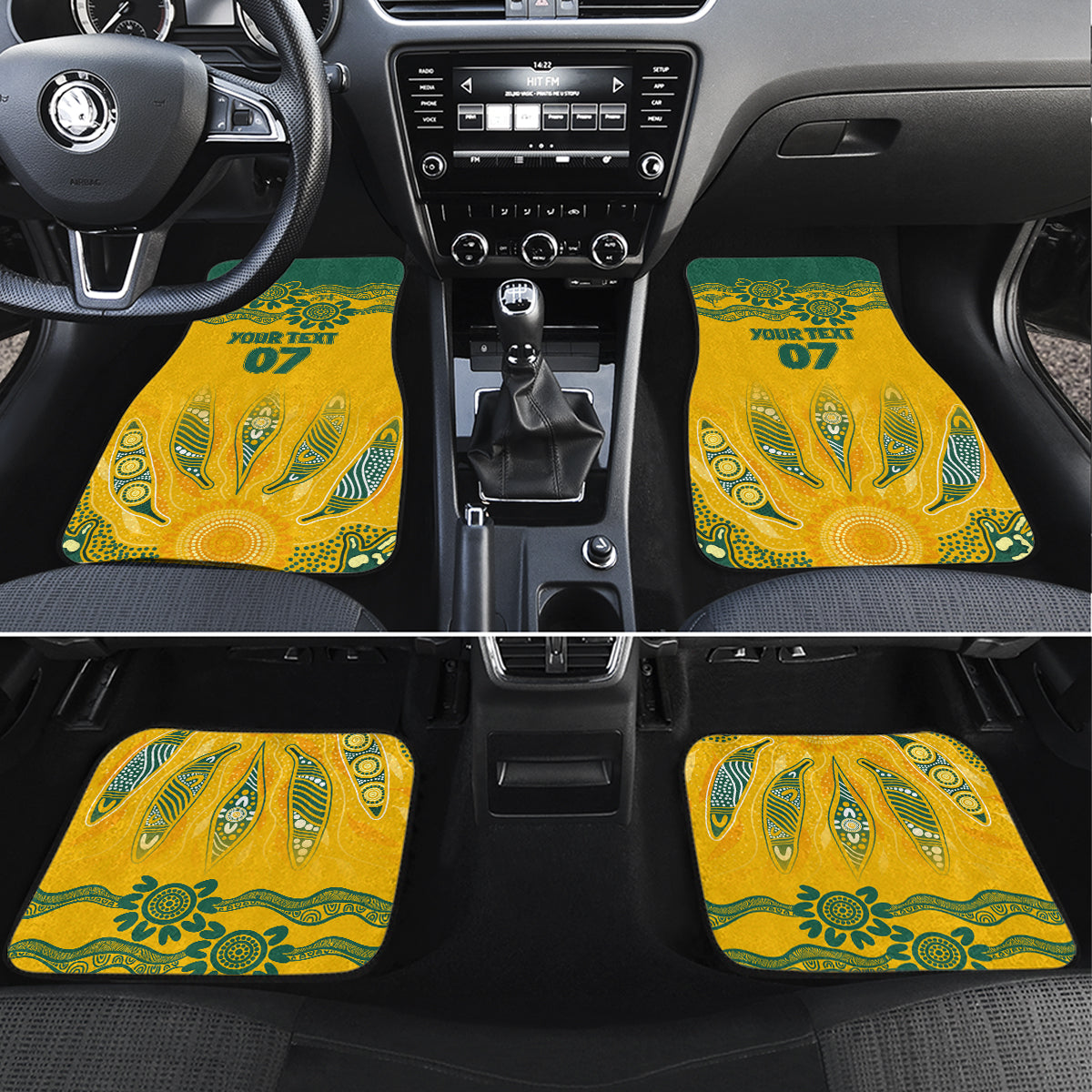 Custom Socceroos NAIDOC Week 2024 Car Mats Indigenous Burning Fire National Colors