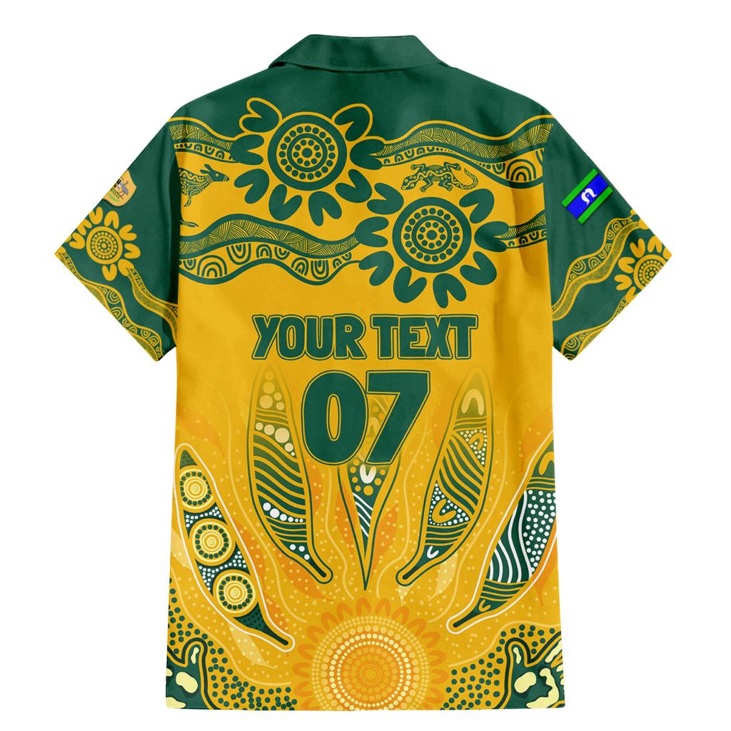 Custom Socceroos NAIDOC Week 2024 Family Matching Mermaid Dress and Hawaiian Shirt Indigenous Burning Fire National Colors