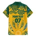 Custom Socceroos NAIDOC Week 2024 Family Matching Mermaid Dress and Hawaiian Shirt Indigenous Burning Fire National Colors