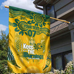 Custom Socceroos NAIDOC Week 2024 Garden Flag Indigenous Burning Fire National Colors