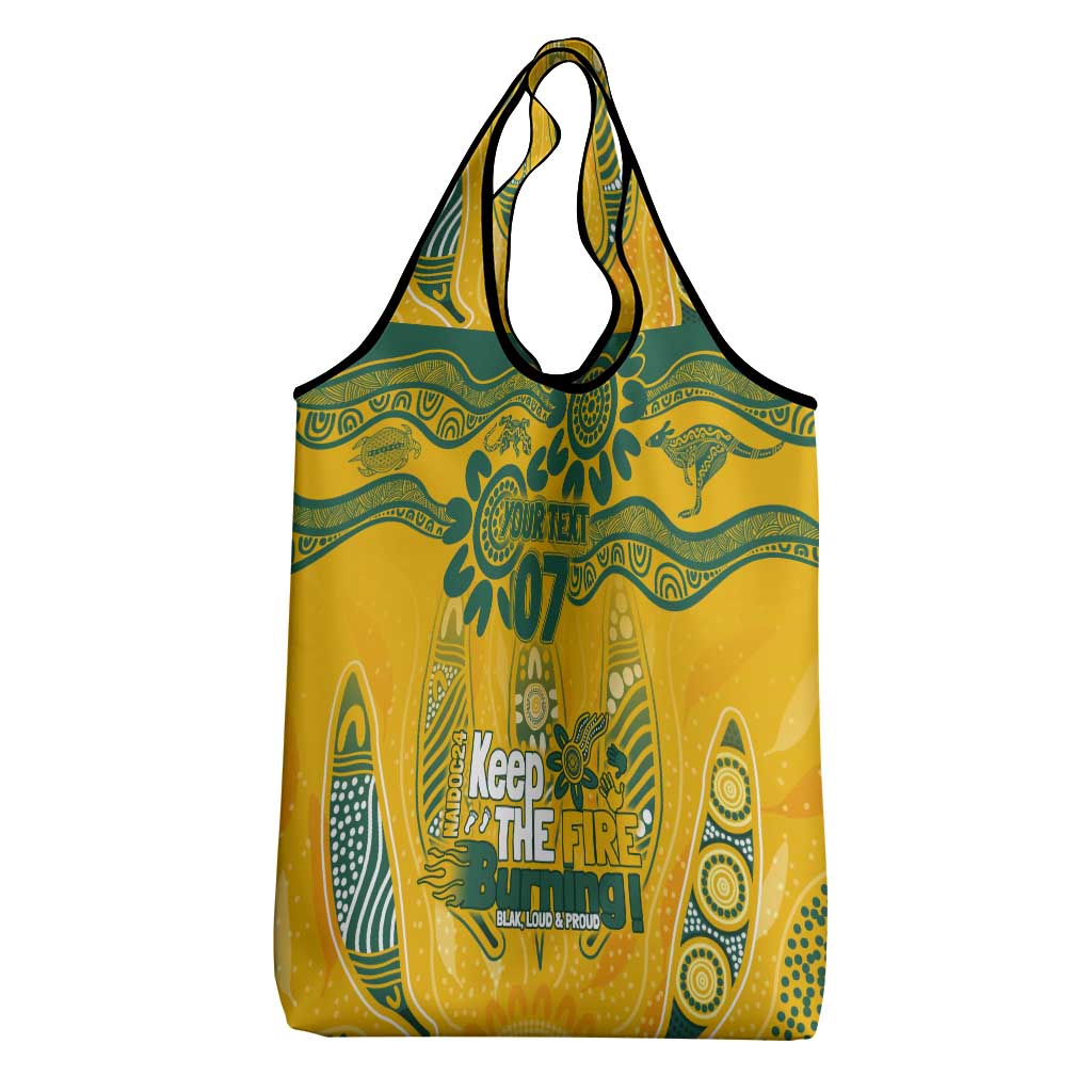 Custom Socceroos NAIDOC Week 2024 Grocery Bag Indigenous Burning Fire National Colors