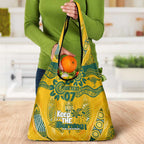 Custom Socceroos NAIDOC Week 2024 Grocery Bag Indigenous Burning Fire National Colors