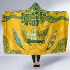 Custom Socceroos NAIDOC Week 2024 Hooded Blanket Indigenous Burning Fire National Colors