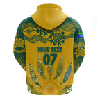 Custom Socceroos NAIDOC Week 2024 Hoodie Indigenous Burning Fire National Colors