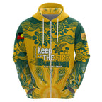 Custom Socceroos NAIDOC Week 2024 Hoodie Indigenous Burning Fire National Colors