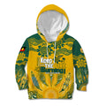 Custom Socceroos NAIDOC Week 2024 Kid Hoodie Indigenous Burning Fire National Colors