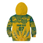 Custom Socceroos NAIDOC Week 2024 Kid Hoodie Indigenous Burning Fire National Colors