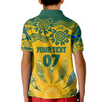 Custom Socceroos NAIDOC Week 2024 Kid Polo Shirt Indigenous Burning Fire National Colors