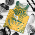Custom Socceroos NAIDOC Week 2024 Men Tank Top Indigenous Burning Fire National Colors