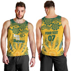 Custom Socceroos NAIDOC Week 2024 Men Tank Top Indigenous Burning Fire National Colors