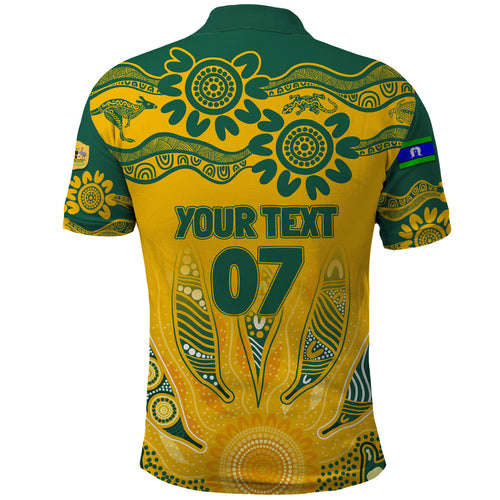 Custom Socceroos NAIDOC Week 2024 Polo Shirt Indigenous Burning Fire National Colors
