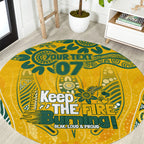 Custom Socceroos NAIDOC Week 2024 Round Carpet Indigenous Burning Fire National Colors