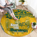 Custom Socceroos NAIDOC Week 2024 Round Carpet Indigenous Burning Fire National Colors