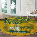 Custom Socceroos NAIDOC Week 2024 Round Carpet Indigenous Burning Fire National Colors