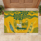 Custom Socceroos NAIDOC Week 2024 Rubber Doormat Indigenous Burning Fire National Colors