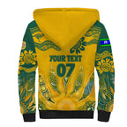 Custom Socceroos NAIDOC Week 2024 Sherpa Hoodie Indigenous Burning Fire National Colors