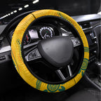Custom Socceroos NAIDOC Week 2024 Steering Wheel Cover Indigenous Burning Fire National Colors