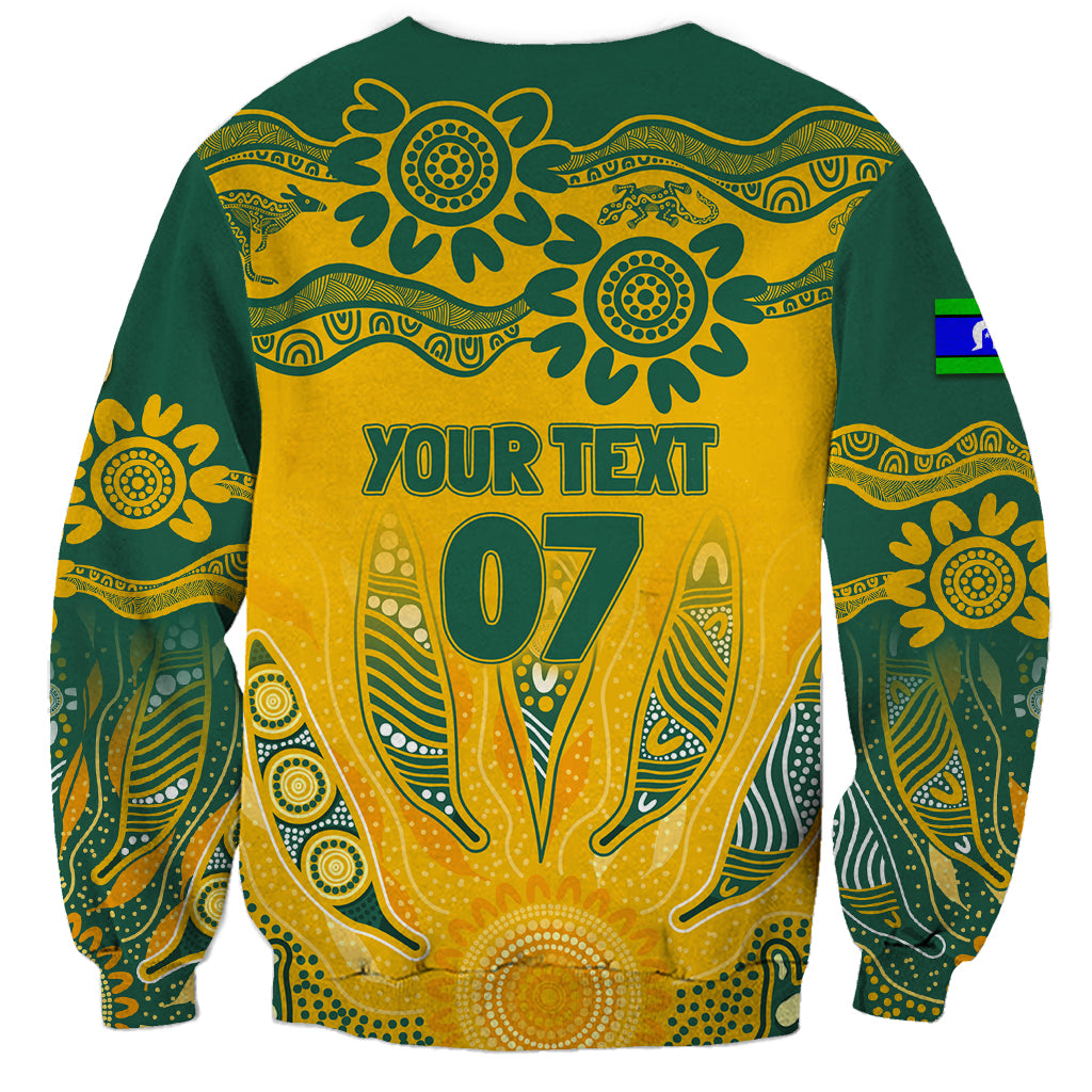 Custom Socceroos NAIDOC Week 2024 Sweatshirt Indigenous Burning Fire National Colors