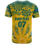 Custom Socceroos NAIDOC Week 2024 T Shirt Indigenous Burning Fire National Colors