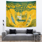 Custom Socceroos NAIDOC Week 2024 Tapestry Indigenous Burning Fire National Colors