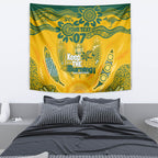 Custom Socceroos NAIDOC Week 2024 Tapestry Indigenous Burning Fire National Colors