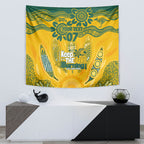 Custom Socceroos NAIDOC Week 2024 Tapestry Indigenous Burning Fire National Colors