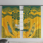 Custom Socceroos NAIDOC Week 2024 Window Curtain Indigenous Burning Fire National Colors