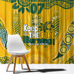 Custom Socceroos NAIDOC Week 2024 Window Curtain Indigenous Burning Fire National Colors
